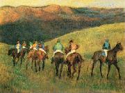 Edgar Degas Racehorses in Landscape Spain oil painting artist